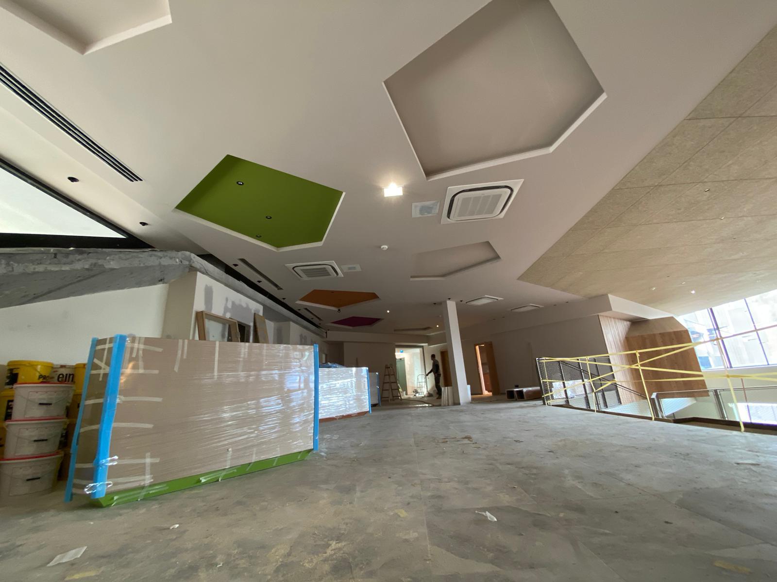 Trockenbau Innenausbau auf einer Baustelle